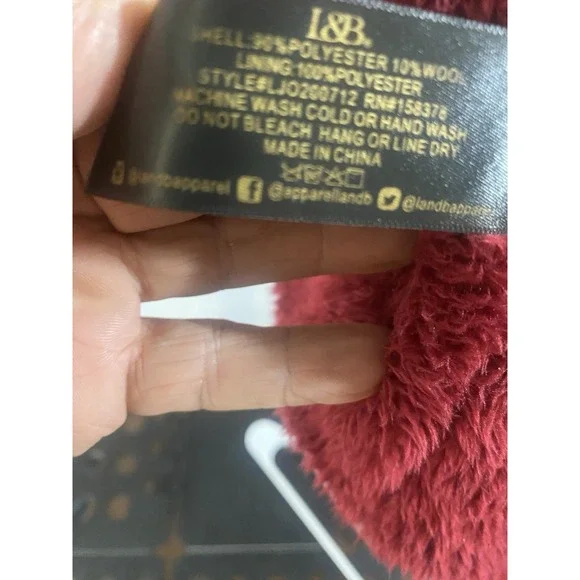 Lucky & Blessed‎ Womens L Burgundy Southwest Aztec Fleece Lined Vest Cardigan - Picture 10 of 11